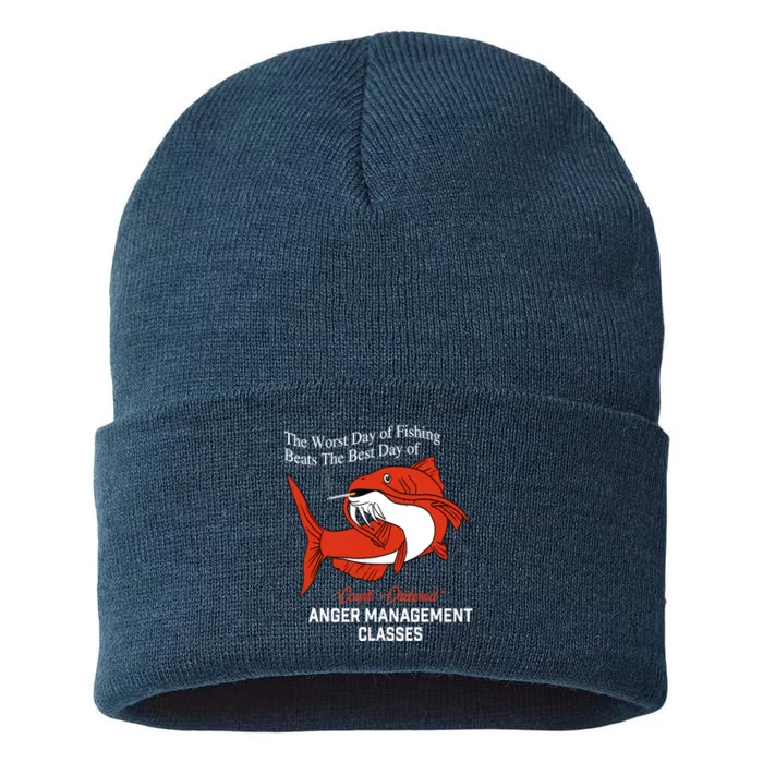 The Worst Day Of Fishing Beats The Best Day Of Court Ordered Sustainable Knit Beanie