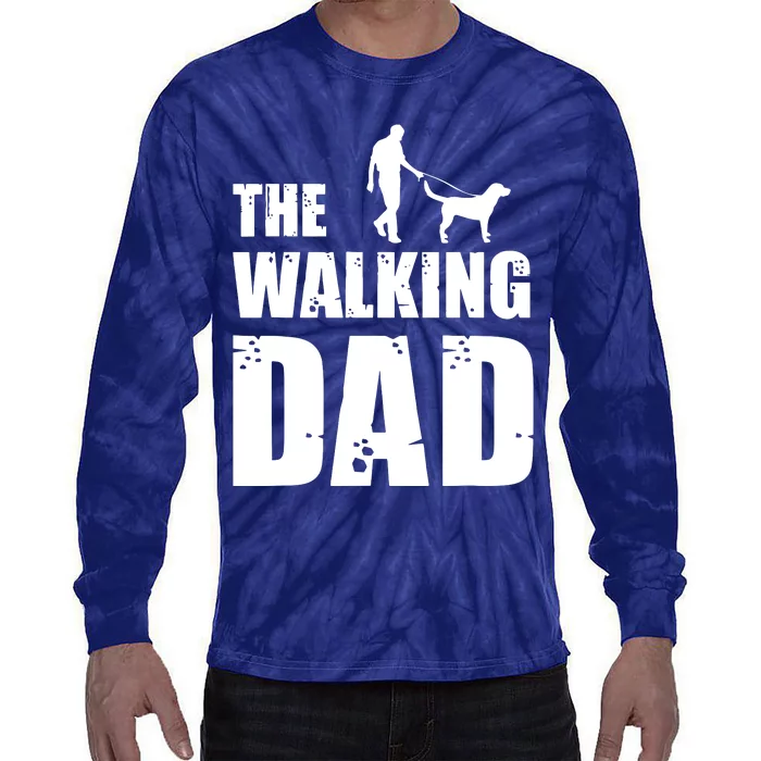 The Walking Dad Labrador Dog Lover Owner Dog Breed Pet Gift Tie-Dye Long Sleeve Shirt