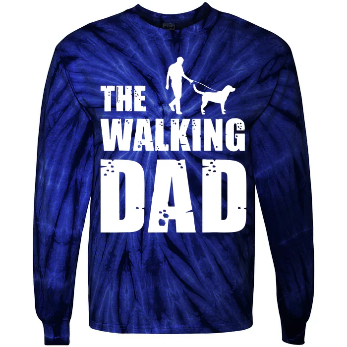 The Walking Dad Labrador Dog Lover Owner Dog Breed Pet Gift Tie-Dye Long Sleeve Shirt