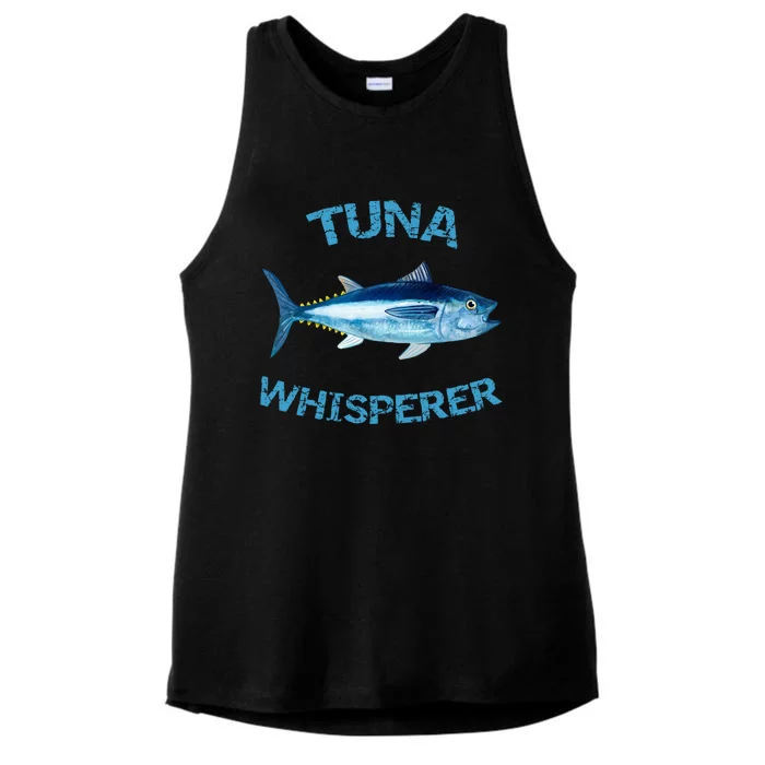 Tuna Whisperer Deep Sea Fishing Tuna Fish Bluefin Tuna Gift Ladies Tri-Blend Wicking Tank