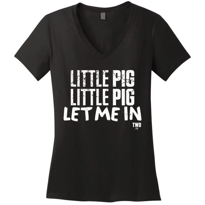 The Walking Dead Negan Little Pig Women's V-Neck T-Shirt