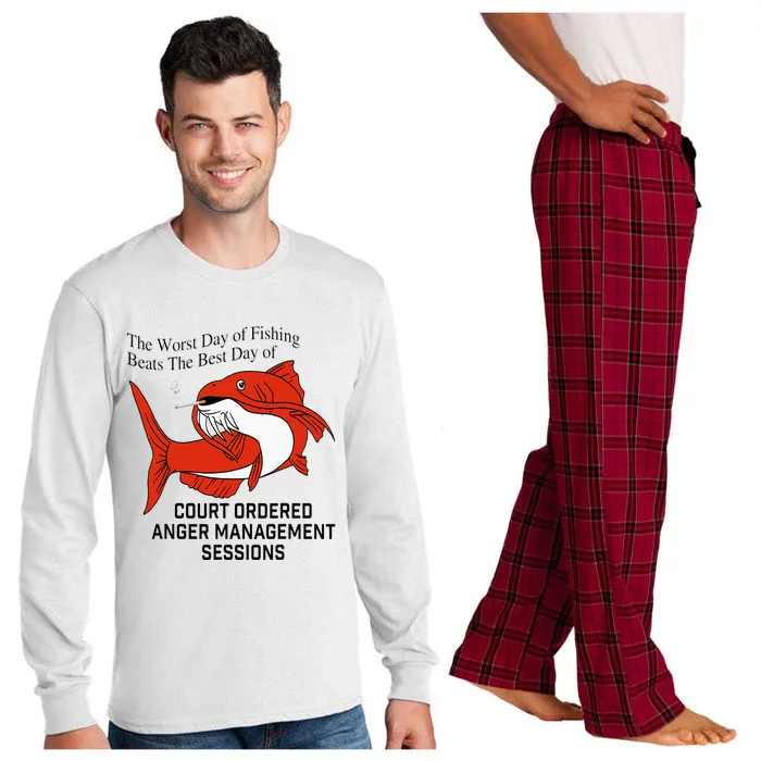 The Worst Day Of Fishing Beats The Best Day Of Court Ordered Long Sleeve Pajama Set