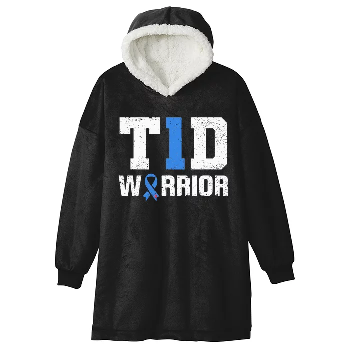 T1D Warrior Diabetes Warrior Diabetes Awareness Hooded Wearable Blanket