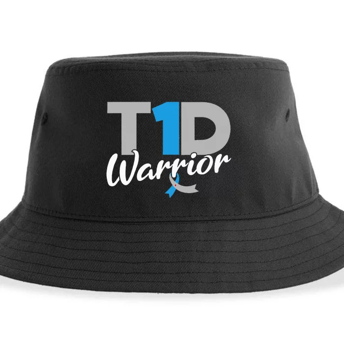 T1D Warrior Diabetes Awareness Type 1 Diabetic Sustainable Bucket Hat