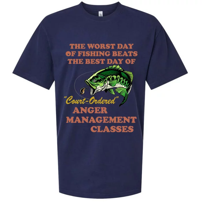 The Worst Day Of Fishing Beats The Best Day Of Court Ordered Sueded Cloud Jersey T-Shirt