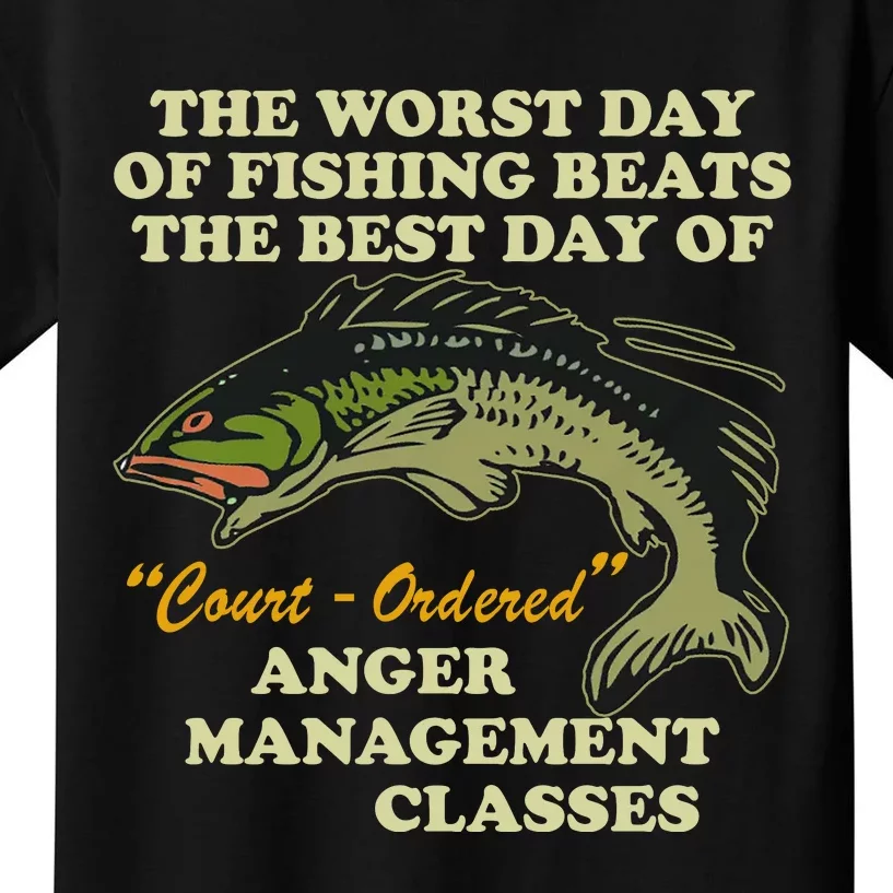 The Worst Day Of Fishing Beats The Best Day Of Court Ordered Kids T-Shirt