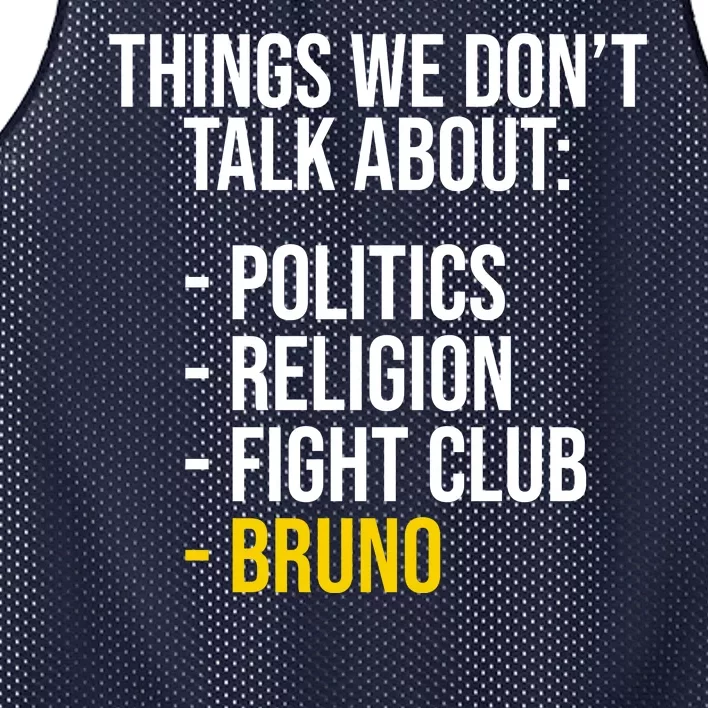 Things We Don't Talk About Bruno Funny Mesh Reversible Basketball Jersey Tank