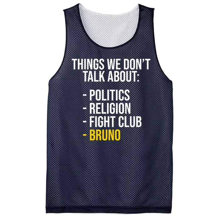 Things We Don't Talk About Bruno Funny Mesh Reversible Basketball Jersey Tank