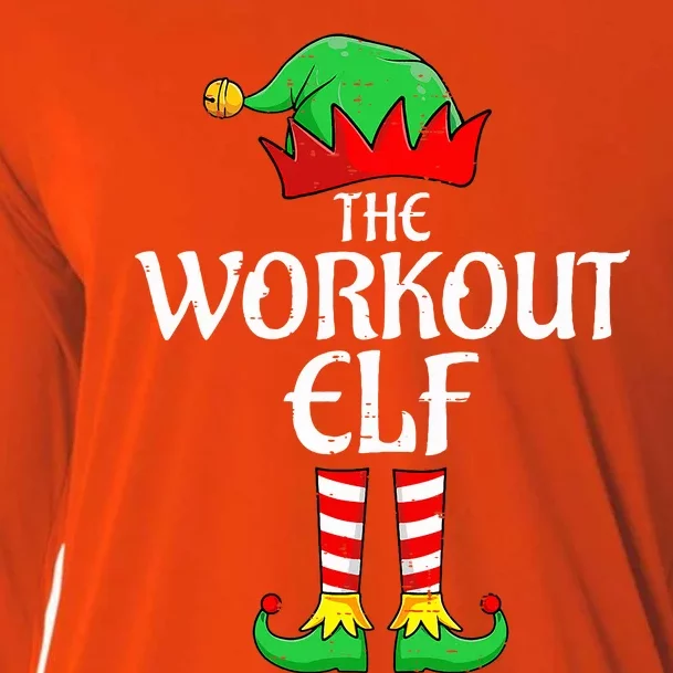 The Workout Elf Xmas Matching Christmas Family Pajama Cooling Performance Long Sleeve Crew