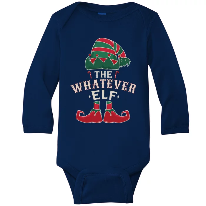 The Whatever Elf Cute Ugly Christmas Sweater Family Gift Baby Long Sleeve Bodysuit