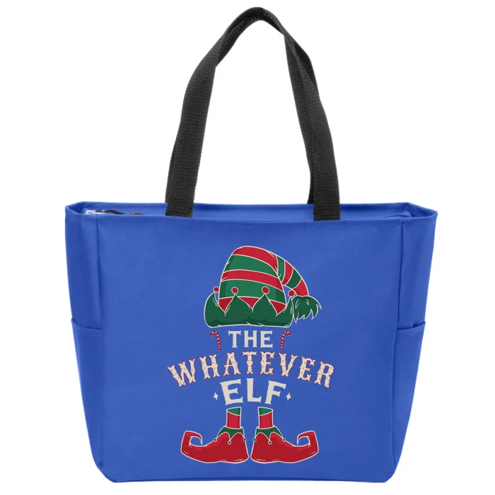 The Whatever Elf Cute Ugly Christmas Sweater Family Great Gift Zip Tote Bag