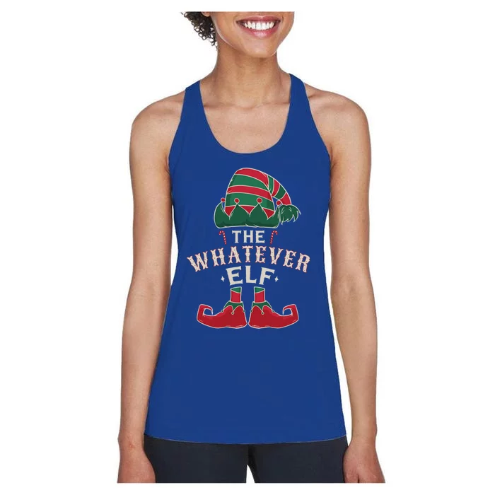 The Whatever Elf Cute Ugly Christmas Sweater Family Gift Women's Racerback Tank