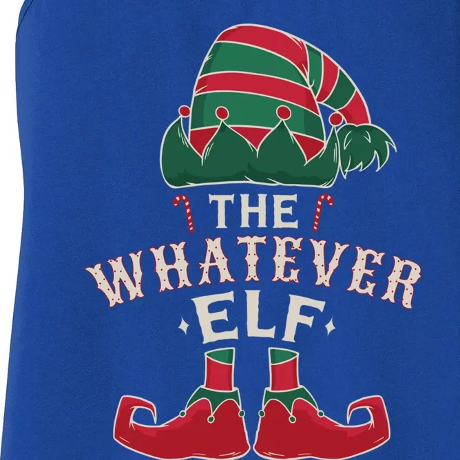 The Whatever Elf Cute Ugly Christmas Sweater Family Gift Women's Racerback Tank