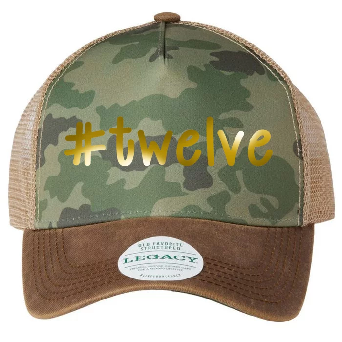 #Twelve 12th Birthday Gold Logo Legacy Tie Dye Trucker Hat