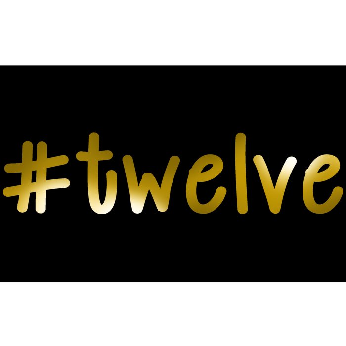 #Twelve 12th Birthday Gold Logo Bumper Sticker