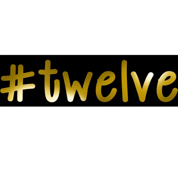 #Twelve 12th Birthday Gold Logo Bumper Sticker