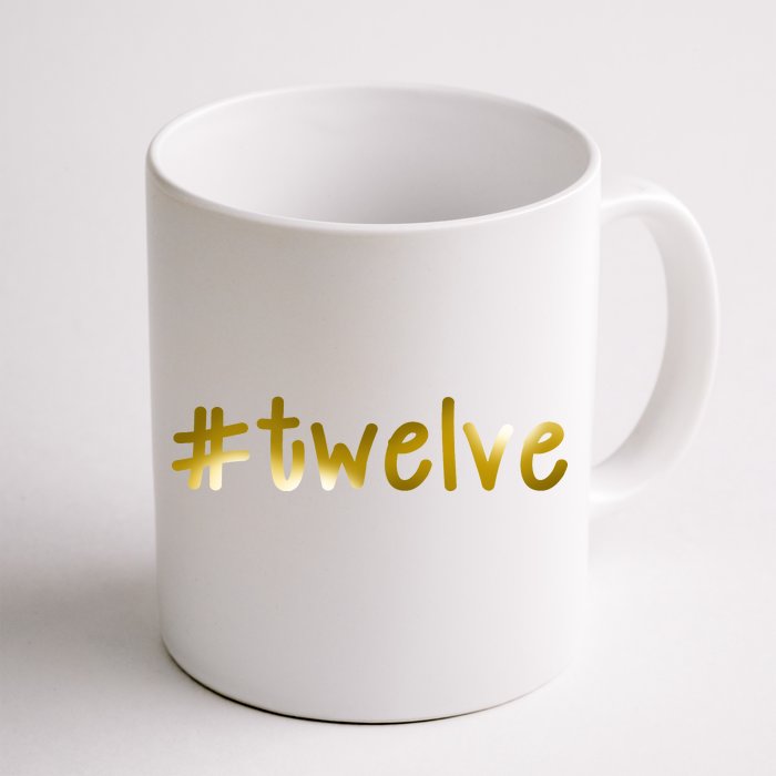 #Twelve 12th Birthday Gold Logo Front & Back Coffee Mug