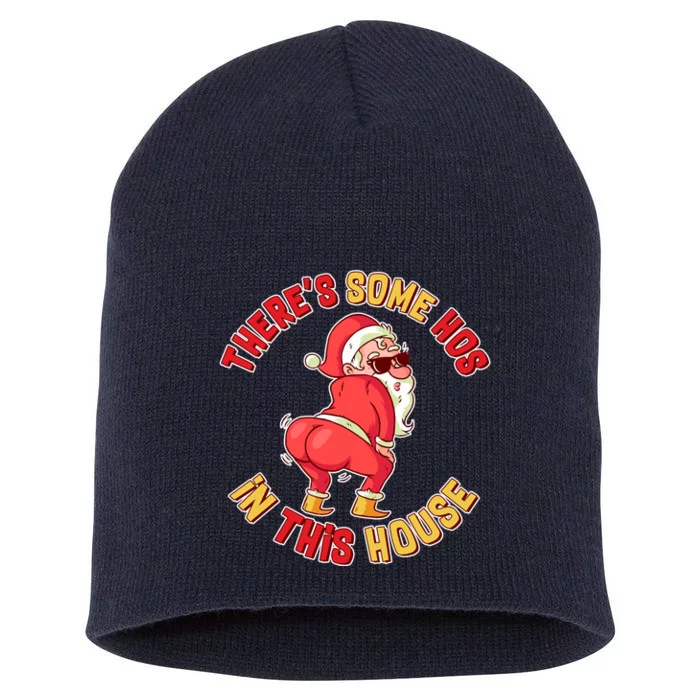 Twerking Santa Claus There's Some Hos In This House Short Acrylic Beanie