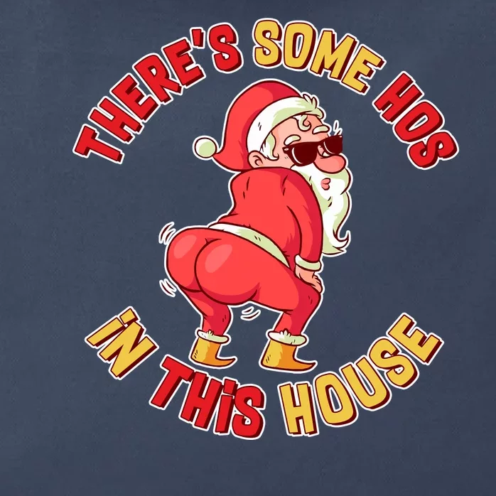 Twerking Santa Claus There's Some Hos In This House Zip Tote Bag