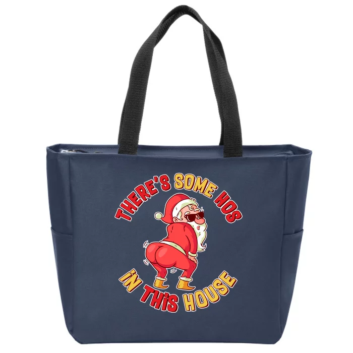 Twerking Santa Claus There's Some Hos In This House Zip Tote Bag