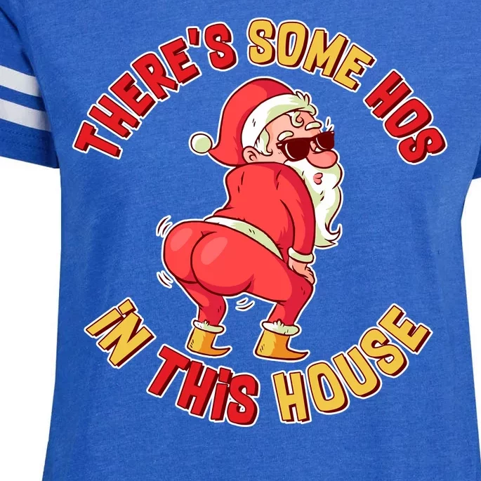 Twerking Santa Claus There's Some Hos In This House Enza Ladies Jersey Football T-Shirt