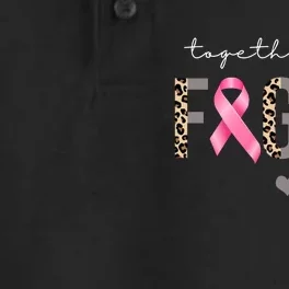 Together We Fight Breast Cancer Awareness Leopard Dry Zone Grid Performance Polo