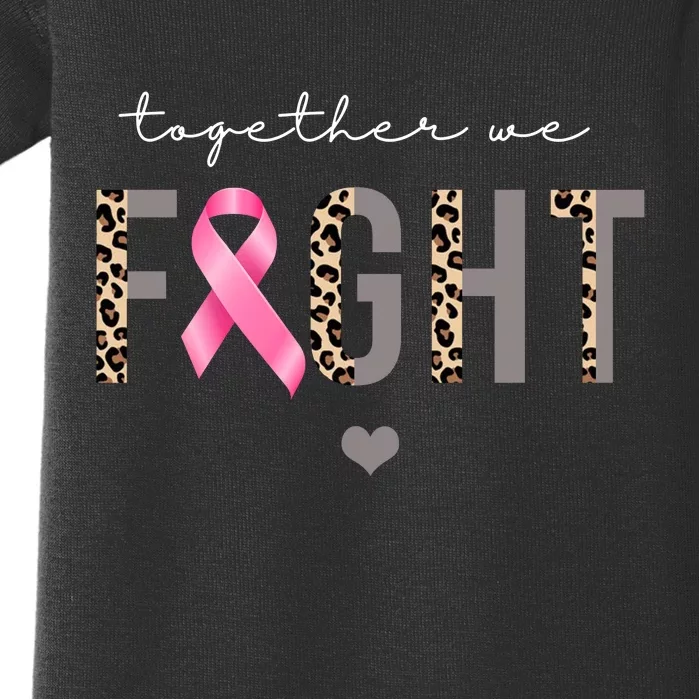 Together We Fight Breast Cancer Awareness Leopard Baby Bodysuit