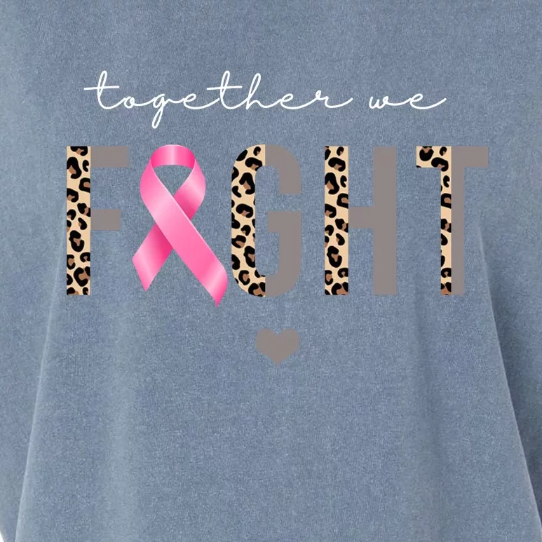 Together We Fight Breast Cancer Awareness Leopard Garment-Dyed Women's Muscle Tee