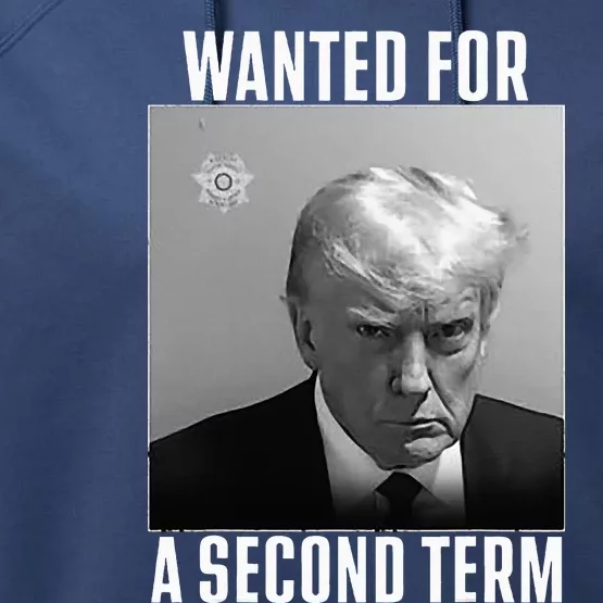 Trump Wanted For A Second Term Performance Fleece Hoodie