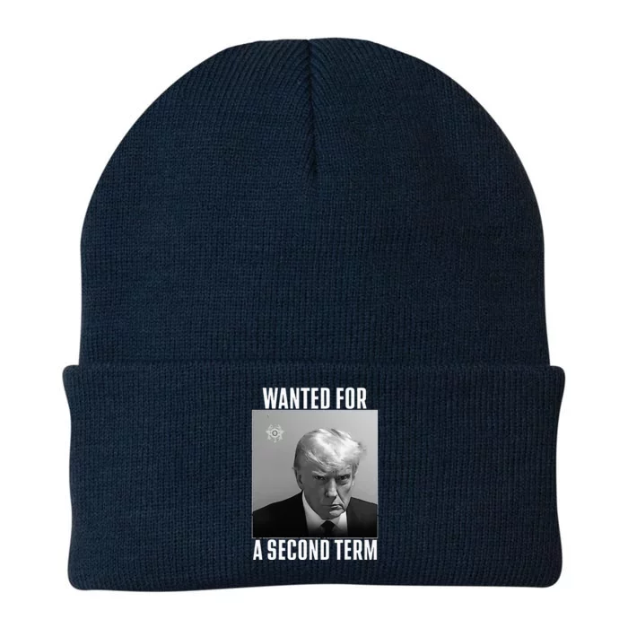 Trump Wanted For A Second Term Knit Cap Winter Beanie