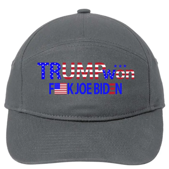 Trump Won F Biden 7-Panel Snapback Hat