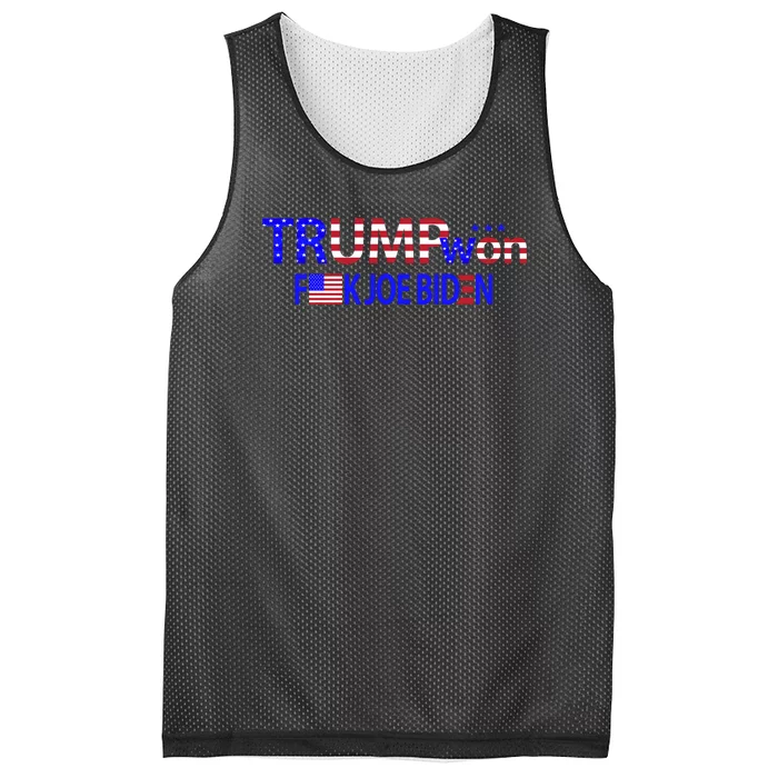 Trump Won F Biden Mesh Reversible Basketball Jersey Tank