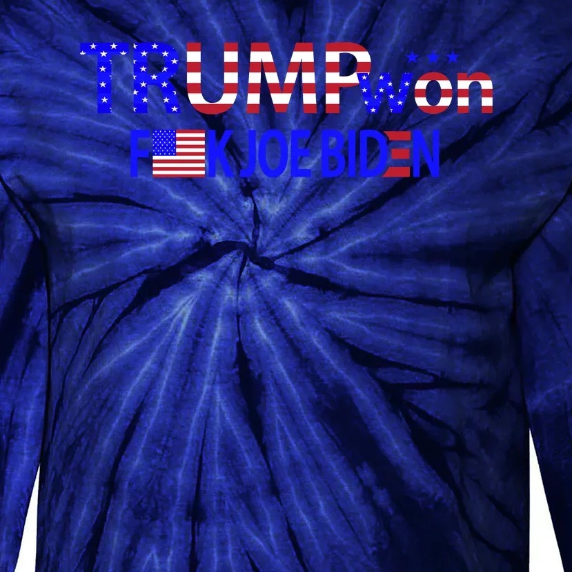 Trump Won F Biden Tie-Dye Long Sleeve Shirt