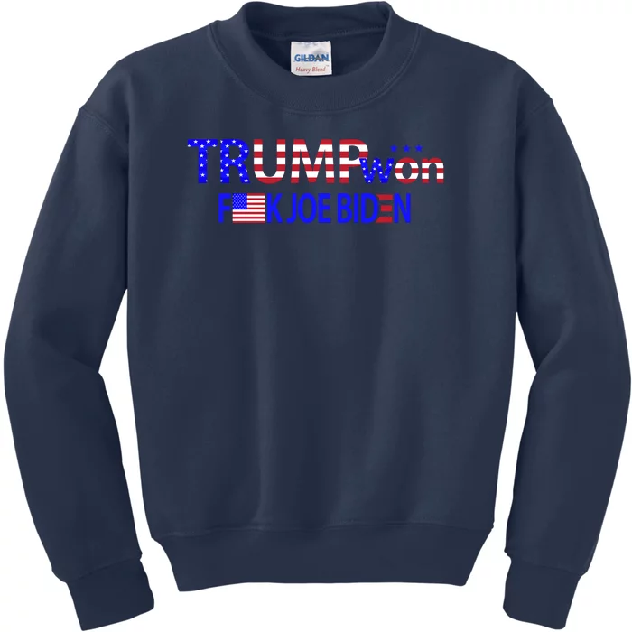 Trump Won F Biden Kids Sweatshirt