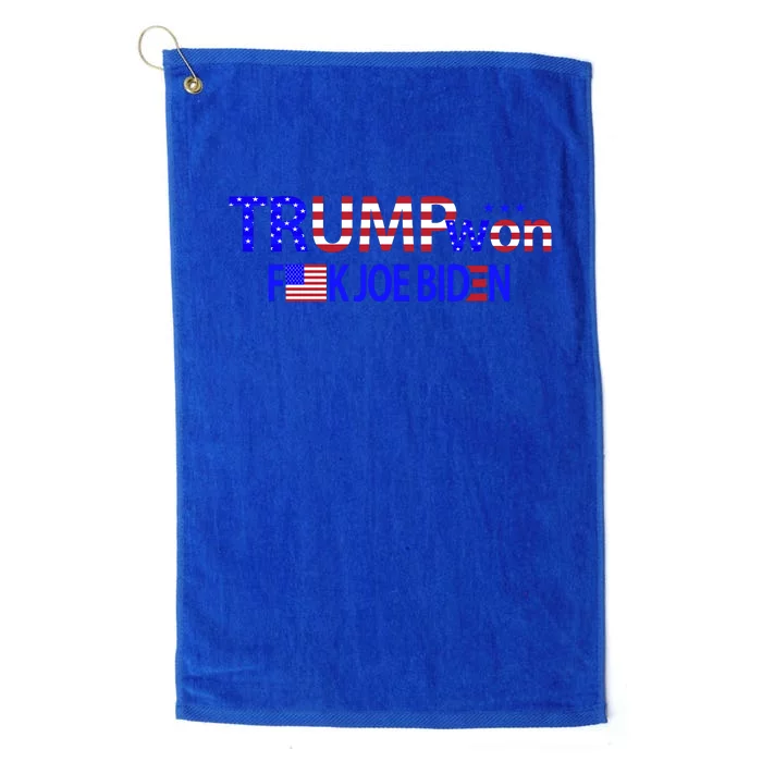 Trump Won F Biden Platinum Collection Golf Towel