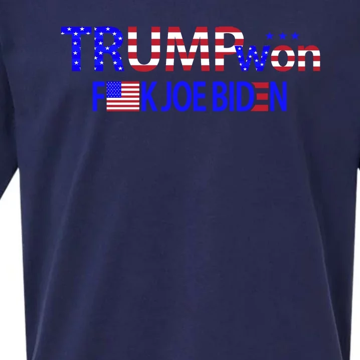 Trump Won F Biden Sueded Cloud Jersey T-Shirt