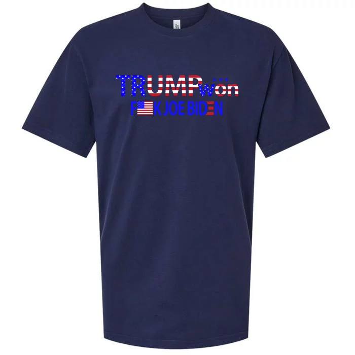 Trump Won F Biden Sueded Cloud Jersey T-Shirt