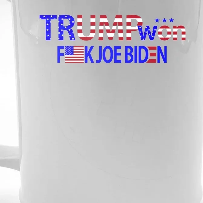 Trump Won F Biden Front & Back Beer Stein