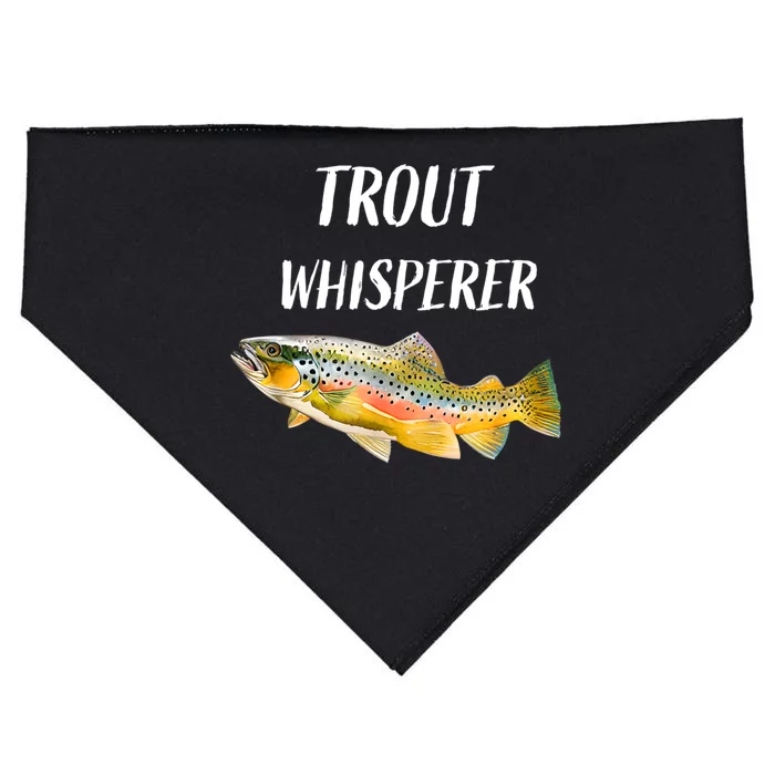 Trout Whisperer Fishing Rainbow Trout USA-Made Doggie Bandana