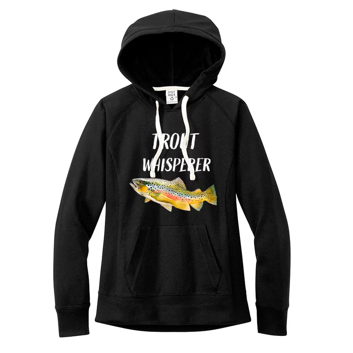 Trout Whisperer Fishing Rainbow Trout Women's Fleece Hoodie