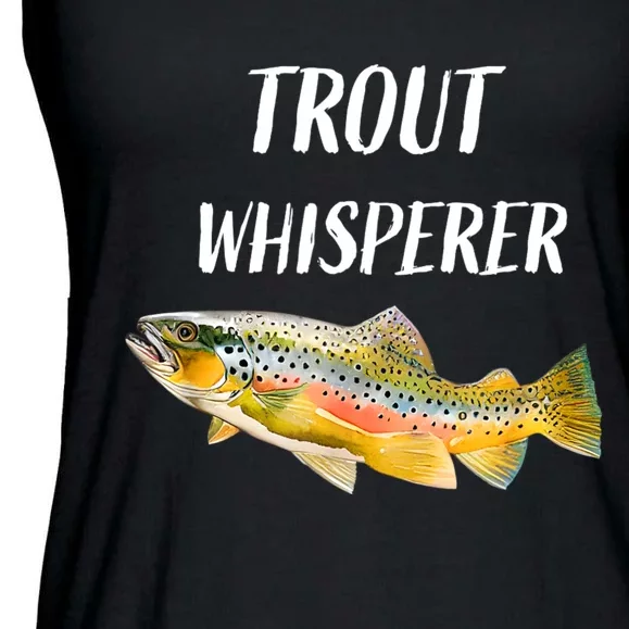 Trout Whisperer Fishing Rainbow Trout Ladies Essential Flowy Tank