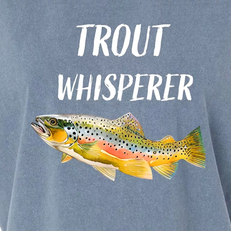 Trout Whisperer Fishing Rainbow Trout Garment-Dyed Women's Muscle Tee