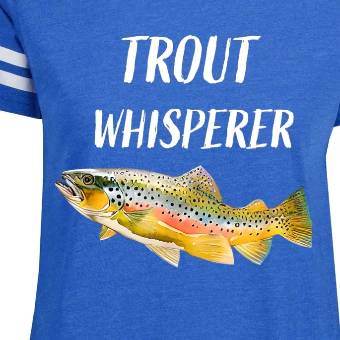 Trout Whisperer Fishing Rainbow Trout Enza Ladies Jersey Football T-Shirt