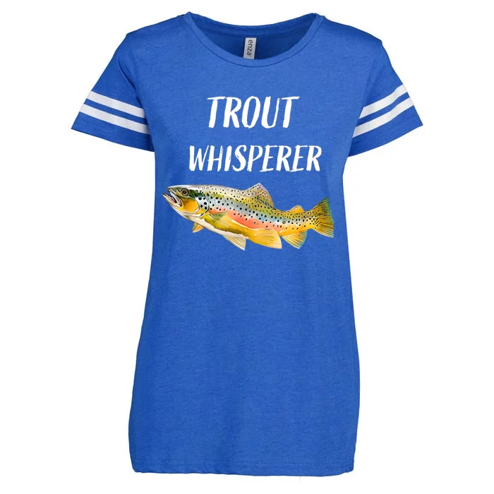 Trout Whisperer Fishing Rainbow Trout Enza Ladies Jersey Football T-Shirt