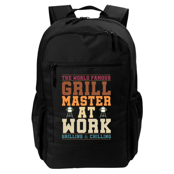 The World Famous Grill Master At Work Funny BBQ Barbecue Daily Commute Backpack