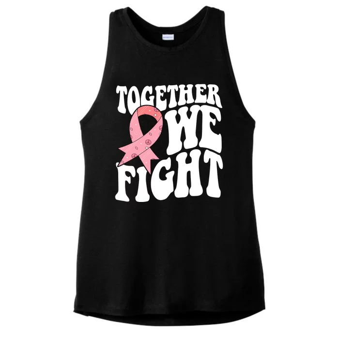 Together We Fight Breast Cancer Retro Ladies Tri-Blend Wicking Tank