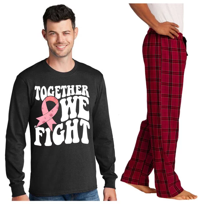 Together We Fight Breast Cancer Retro Long Sleeve Pajama Set