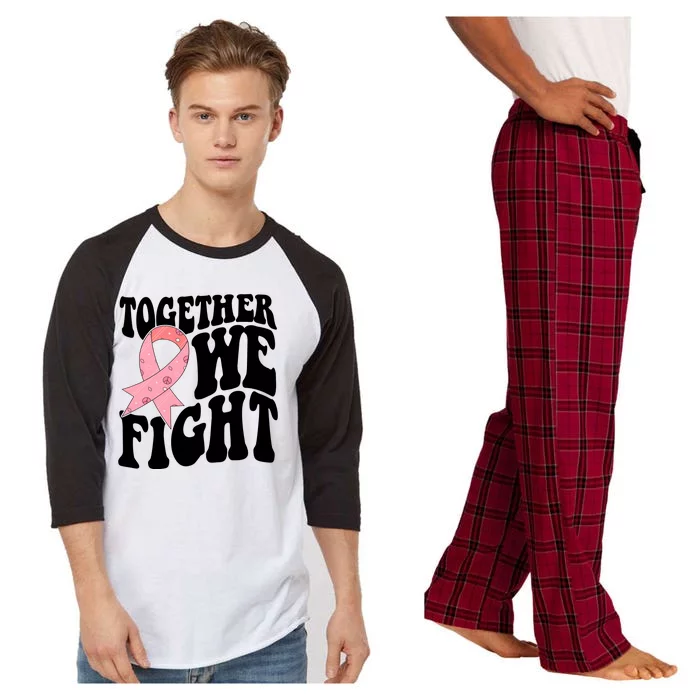 Together We Fight Breast Cancer Retro Raglan Sleeve Pajama Set