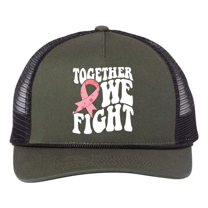 Together We Fight Breast Cancer Retro Retro Rope Trucker Hat Cap