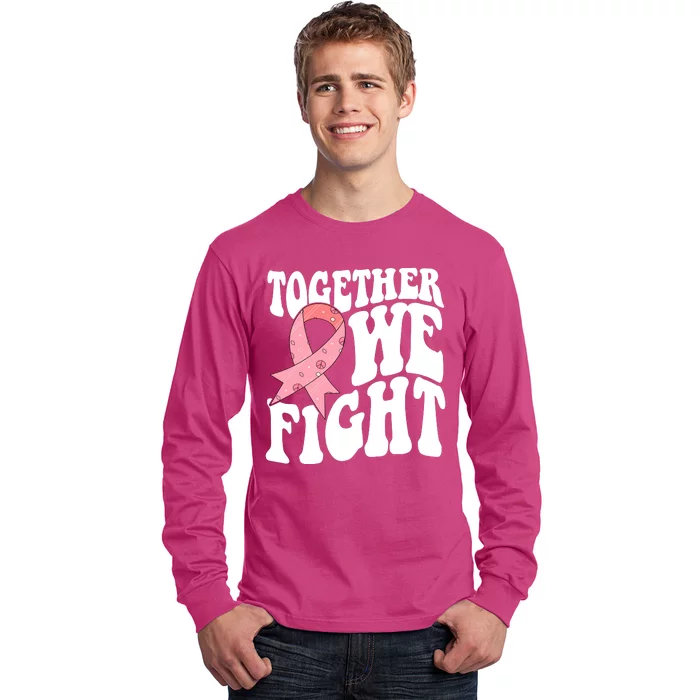 Together We Fight Breast Cancer Retro Long Sleeve Shirt